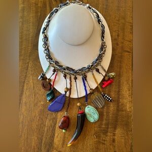 Treska Multicolor Charm Necklace